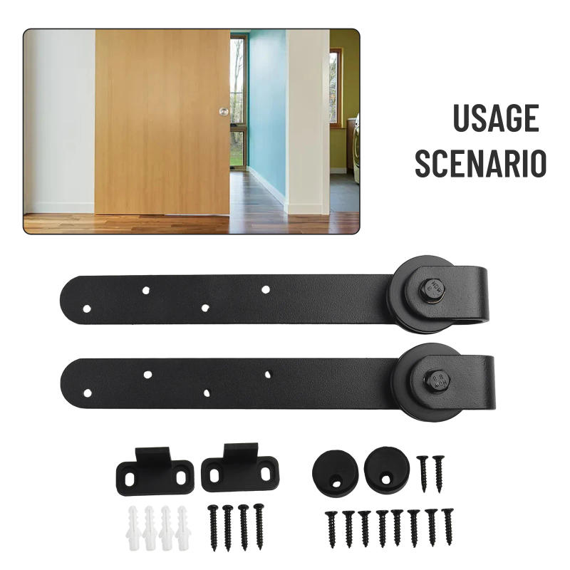 Description Picture 3 of itemMini Sliding Barn Door Hardware Kits For Cabinet Doors Rail Set Smooth Silent Door Roller Rail Door Hardware Easy Installation