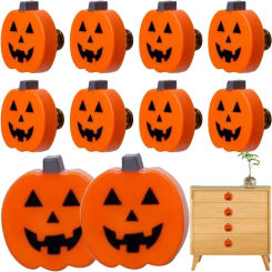 for Dresser Drawers Pumpkin Door Knobs Easy to Install Reusable Halloween Pumpkin Cabinet Handle Halloween Decoration