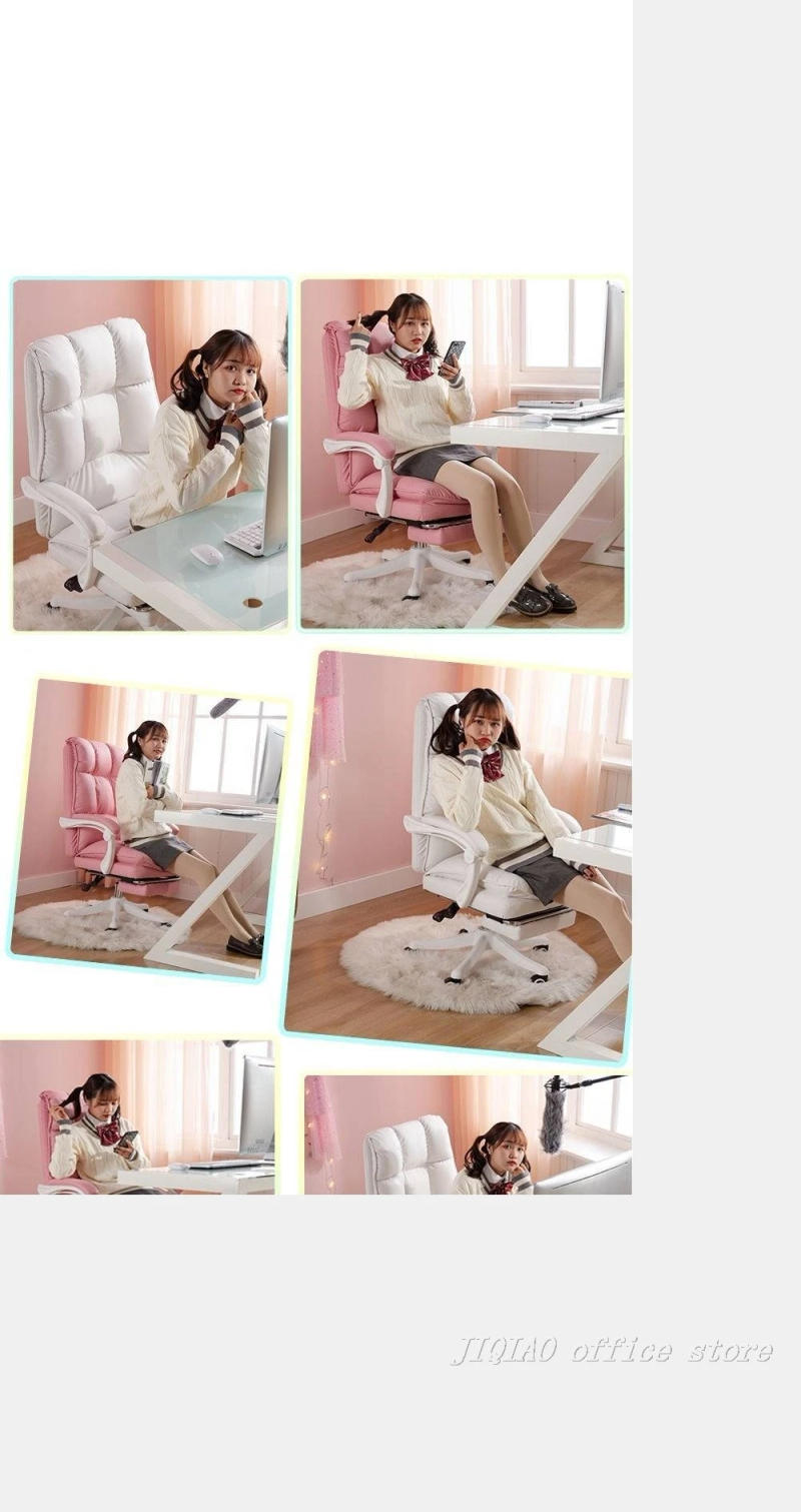 Description Picture 4 of itemNew fashion Computer chair girl comfortable gaming chair live chair bedroom anchor chair game competition lift swivel chair