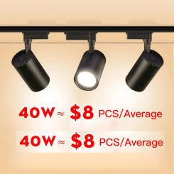 Led Track Light 12W 20W 30W 40W COB Track Lights Rail Spotlight Lamp Aluminum Track Rail Lighting Fixture Spot Light for Home