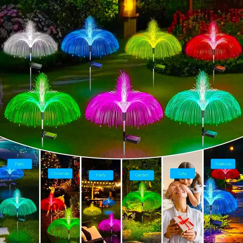 Description Picture 6 of itemSolar Jellyfish Reed Lights Outdoor 7Color Changing LED Lawn Path Lights Garden Walkway Decorative Fairy light Rechargeable