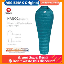AEGISMAX NANO 2 Camping Sleeping Bag Ultralight Adult Outdoor Goose Down Sleeping Bag Nylon Mummy Hiking Tourist Sleeping Gears