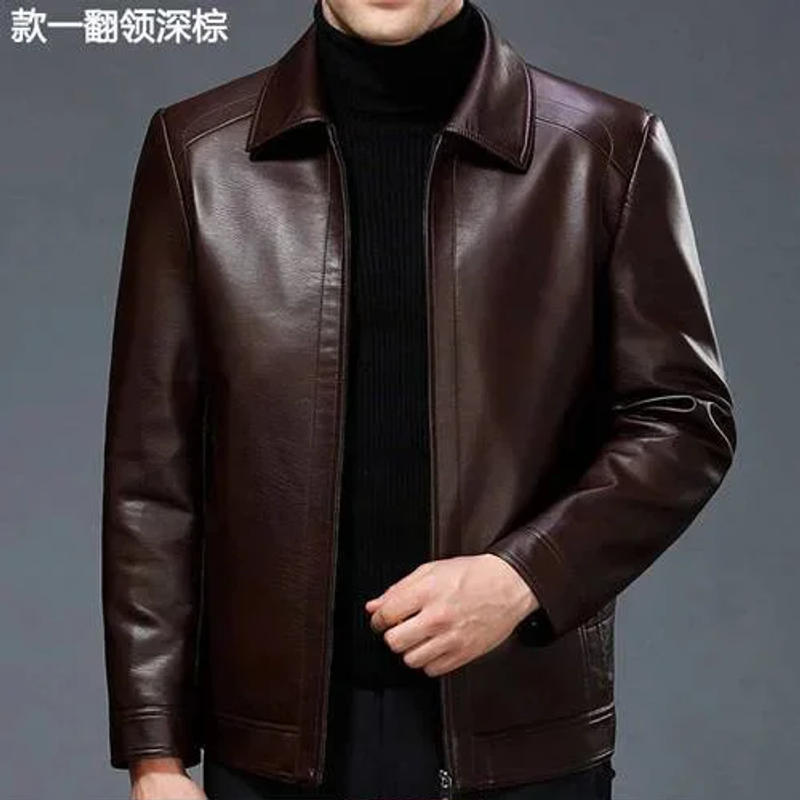 Description Picture 5 of itemSheepskin Leather Jacket For Men Real Spring Autumn Winter Genuine Man Plush And Thickened Coats Male