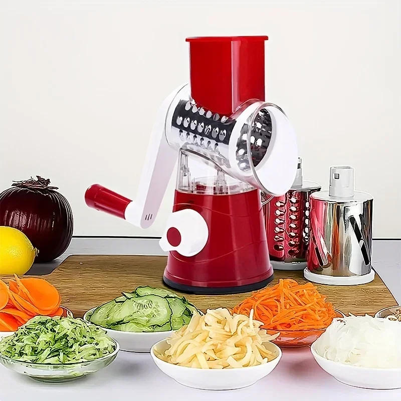 Description Picture 4 of itemHousehold kitchen shredder, grater, vegetable cutter, hand-crank vegetable cutter, multi-function hand-crank drum potato machine