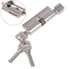 Door Cylinder Lock Biased 70mm Anti-Theft Entrance Brass Lock Home Security