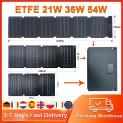 Portable Solar Panel 21W 36W 54W Foldable Solar Panels Support 6V 14V 20.5V Compatible with Solar Generators Power Station