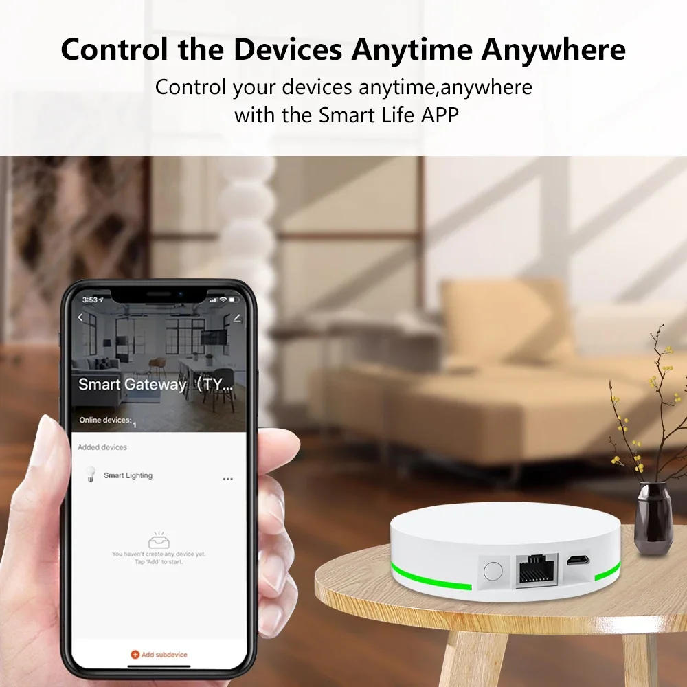 Description Picture 5 of itemTuya ZigBee 3.0 Smart Wire Gateway Hub Smart Home Bridge Wireless Remote Controller Works with Smart Life APP Alexa Google Home