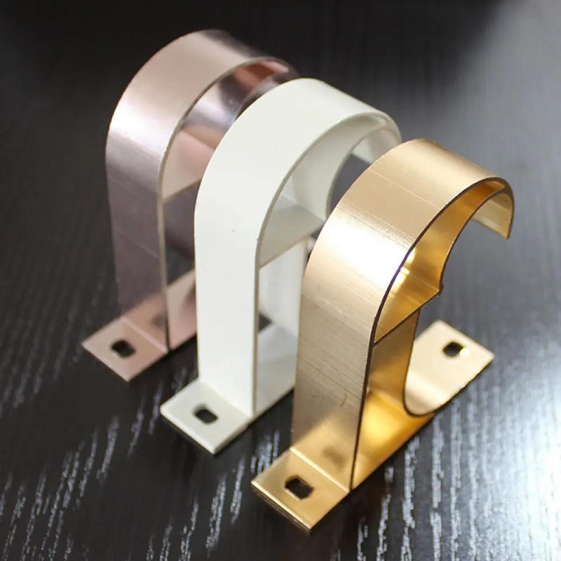 Description Picture 6 of item1Pcs Single Double Hang Curtain Rod Bracket Aluminum Alloy Furniture Hardware Hanger Hook Crossbar Fixing Clip Rod Support Clamp