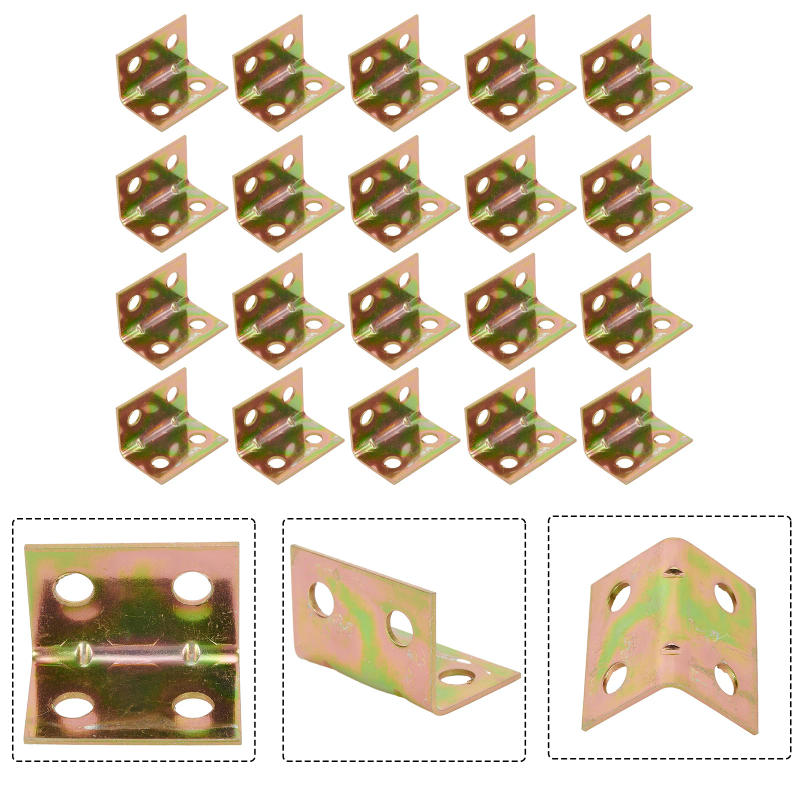 Description Picture 4 of item20pc Stainless Steel 90 Degree Angle Bracket Corner Brace Joint Bracket Fastener For Wood Furniture Cabinets Drawers Hardware