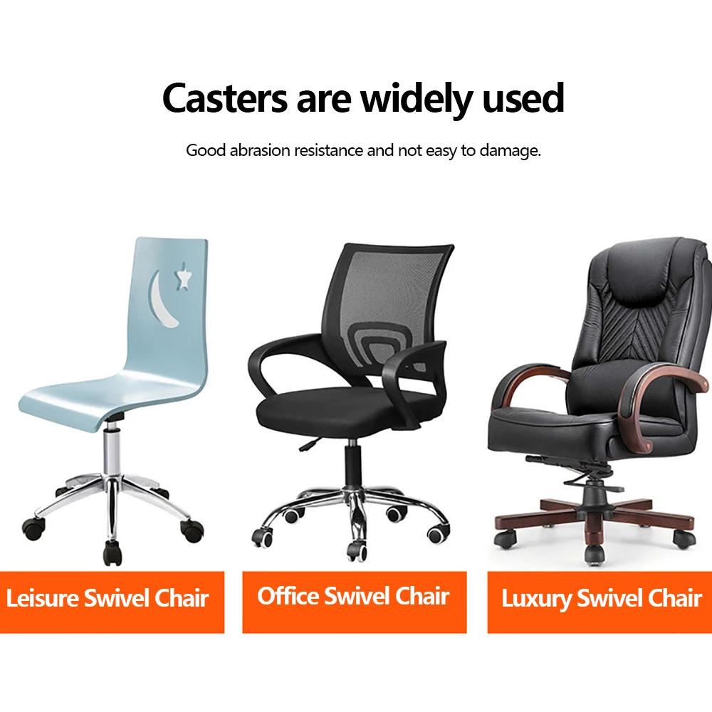 Description Picture 2 of item1Pcs Universal Office Chair Caster Replacement Household Chair Wheel Rubber Safe Roller Furniture Hardware