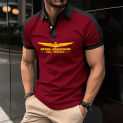 Harajuku men's shirt 2024 cotton POLO shirt for men Golden Wing gl1800 Color matching Casual sports Korean short sleeve shirt