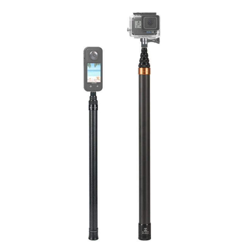 Description Picture 4 of item3.0M Carbon Fiber Extended Selfie Stick for Dji Osmo Action Insta360 GoPro Action Camera Sticks with 1/4 Screw for Phone Clip