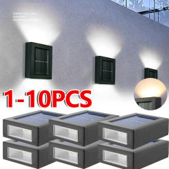 1-10pc Solar Power Light LED Solar Sensor Wall Mounted Lamp Waterproof Home Garden Yard Park Street Outdoor Garden Decoration