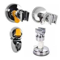 Stable Rotation Suction Cup Shower Holder Universal Adjustable Hand Holder Full Plating Shower Rail Head Holder Bathroom Bracket