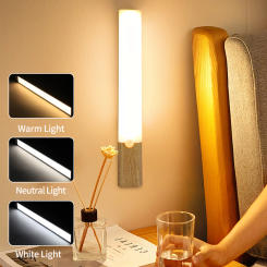 LED USB Night Light Magnetic Wall Lamp Motion Sensor Kitchen Cabinet Closet light Home Bedroom Table Move Lamp Bedside Lighting
