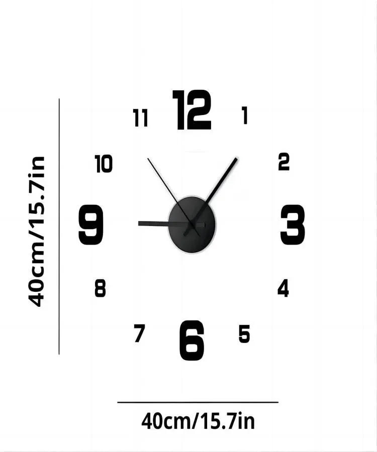 Description Picture 2 of itemCreative Frameless DIY Wall Clock  Decal Home Silent  Living Room Office  Decoration