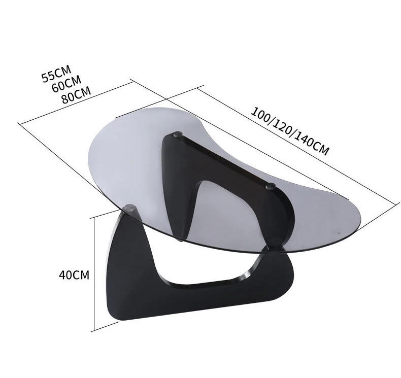 Description Picture 6 of itemNordic Tea Table Tempered Glass Oval Minimalist Fashion Living Room Design Creative Small Apartment Coffee Tables Desk Furniture