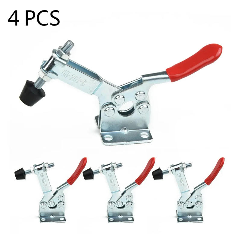 Description Picture 3 of item4PCS GH-201B Toggle Clamp 100kg Quick Release Horizontal Clamps Locking Lever Fastener Hand Tool Woodworking Clip