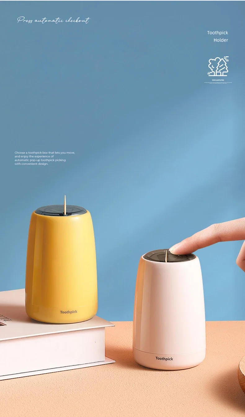 Description Picture 5 of itemGIANXI Automatic Pop-up Toothpick Jar, Creative and Portable Toothpick Box for Home, One-Press Pop-up Toothpick Holders