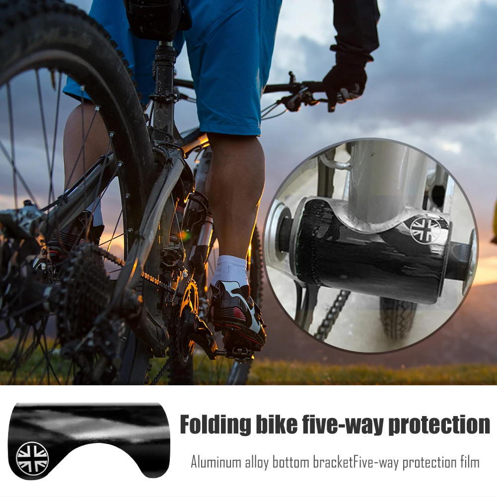 Description Picture 4 of item1pc Durable Carbon Bicycle Bracket Protector Sticker Bottom Guard for Brompton Folding Bike Carbon BB Frame Protection Pad