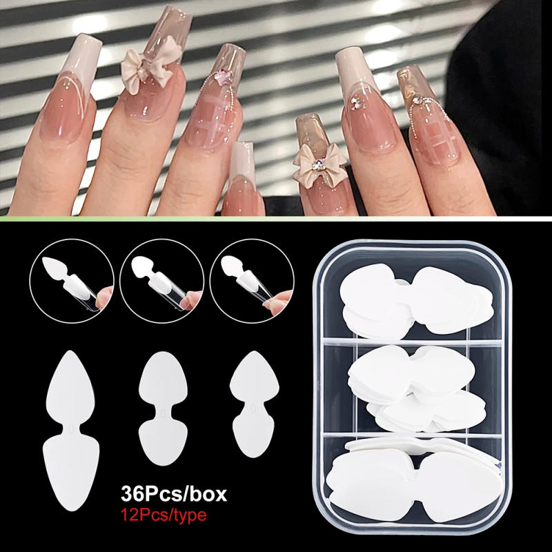 Description Picture 6 of itemTP 36pcs Dual Nail Forms False Tips For Gel Extension Quick Building French Nails Mold Soft Silicone Pads Manicure Tools
