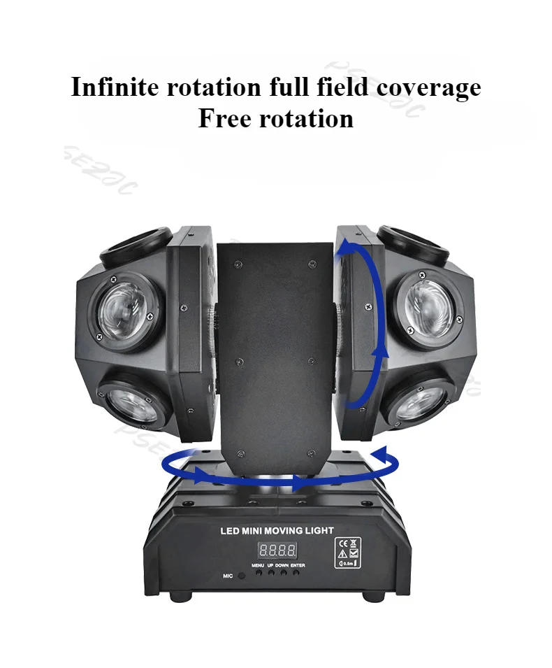 Description Picture 4 of itemDual Arm Beam LED Stage Lighting KTV Bar Atmosphere Lighting Bar Rotating Laser Moving Head Light