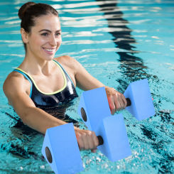 Water Dumbbells Travel Weights for Exercising Pool Exercise Equipment Adults Swimming Triangle Eva Fitness Aerobics