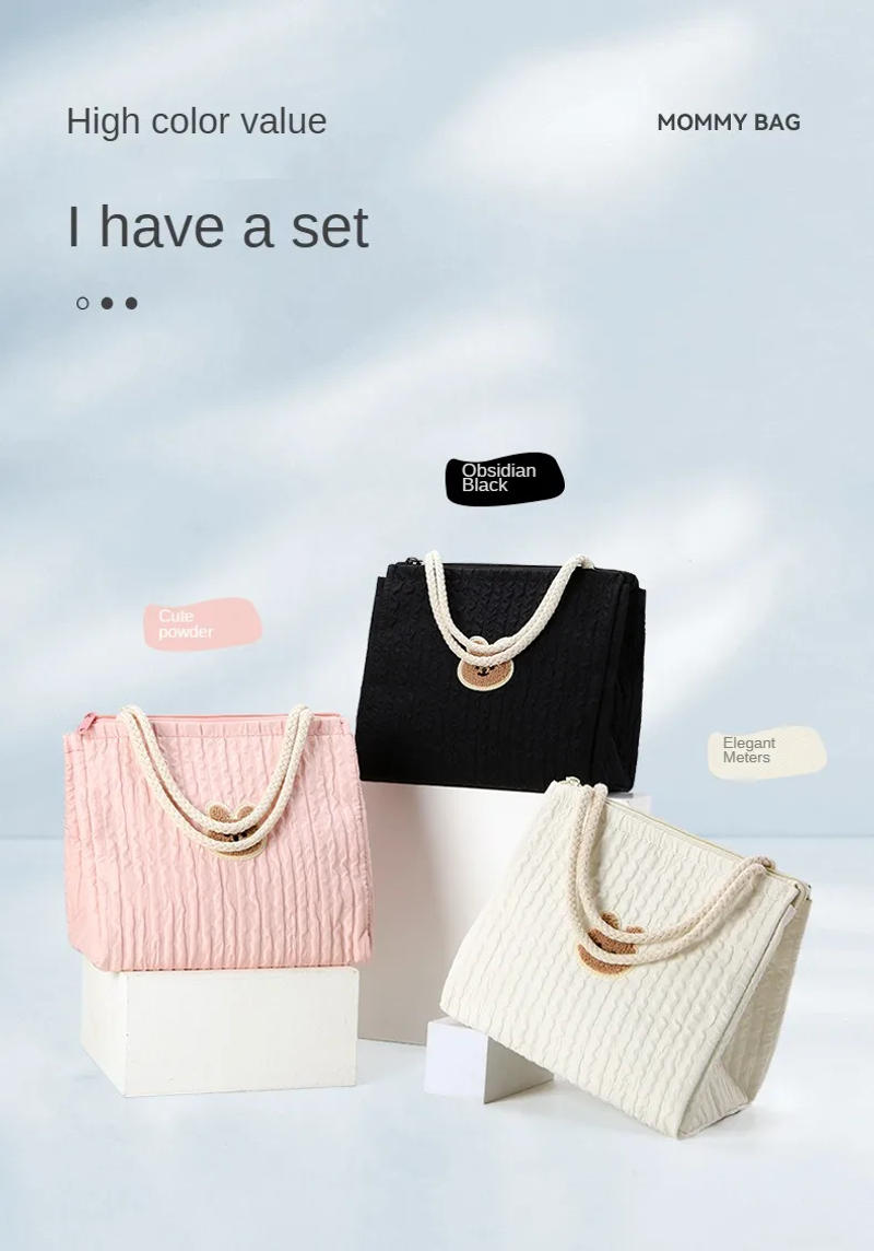 Description Picture 4 of itemMaternity Bag Cute Bear Baby Diaper Bag Lightweight Portable Handbags Mummy Outdoor Nappy Storage Bags Insulated Lunch Bags