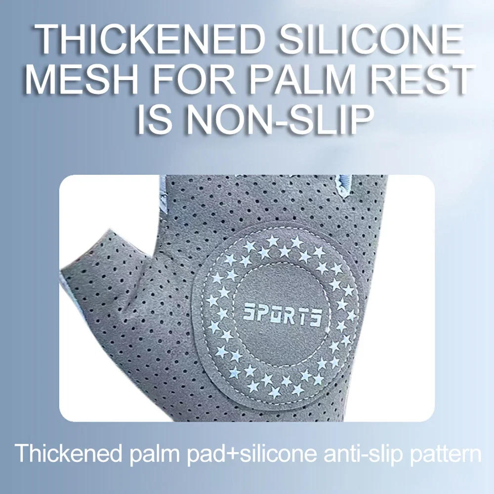 Description Picture 5 of item1 Pair Outdoor Sports Workout Gloves for Men and Women, Exercise Gloves for Weight Lifting, Cycling, Gym, Training, Breathable