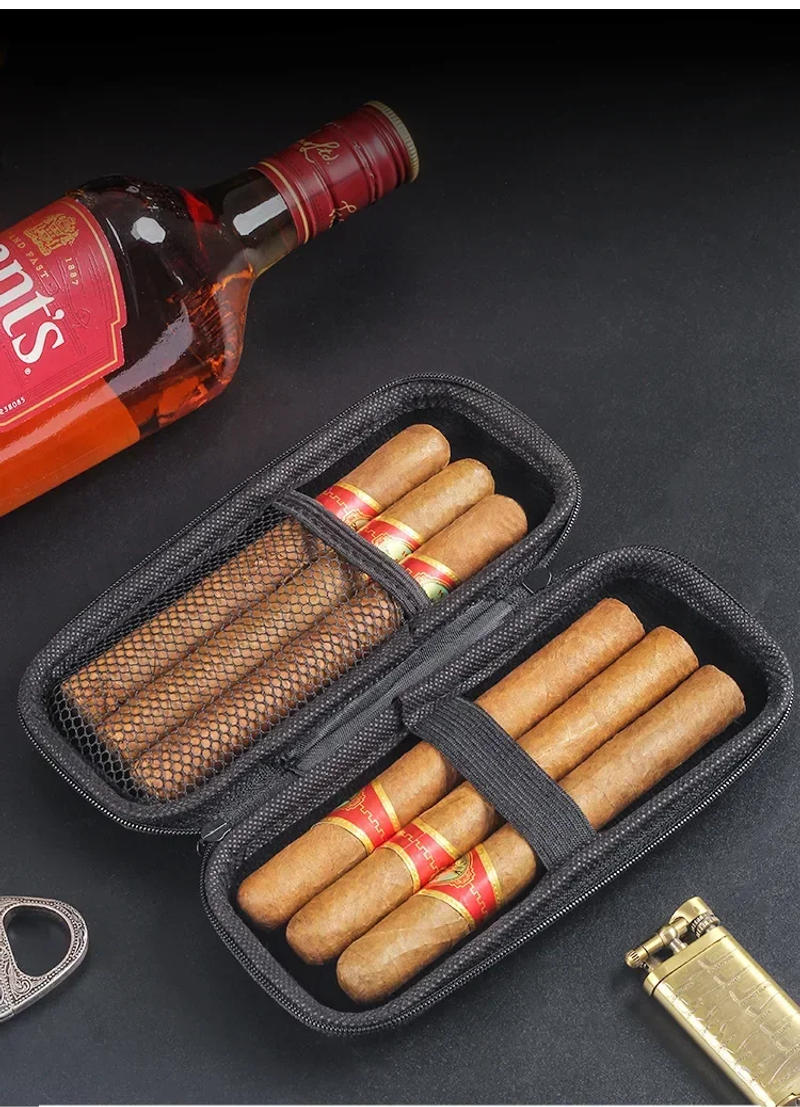 Description Picture 6 of itemPortable Cigar Case EVA Light weight Travel Storage Bag Pouch for Cigar Lighter Cutter Smoking Accessories Gift for Smokers