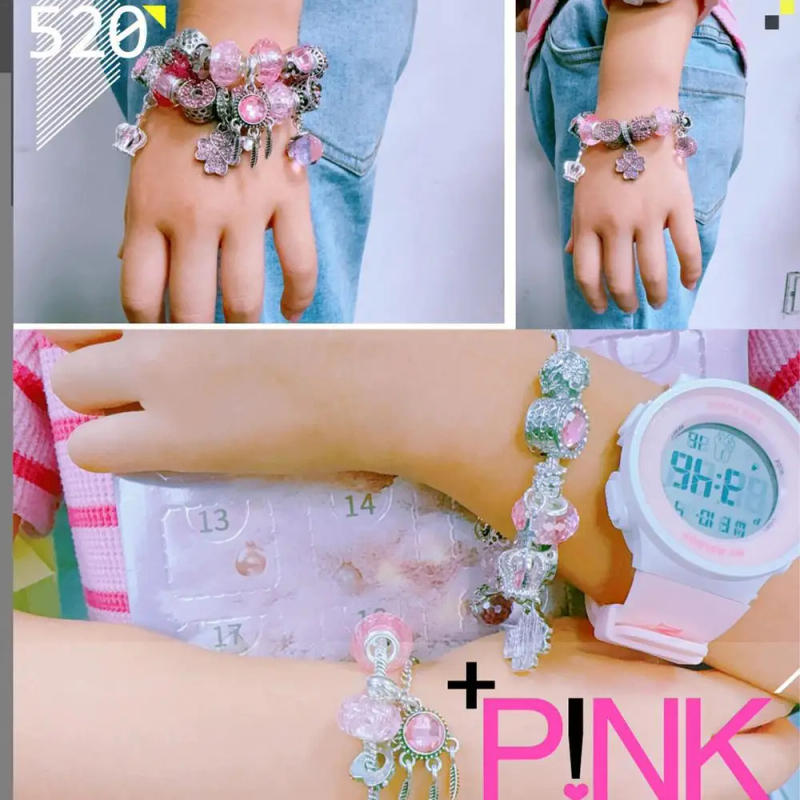 Description Picture 5 of item2023 Christmas Advent Calendar Woman Diy Jewelry Bracelets Kit Girls Countdown Calendar Jewelry Box Christmas Gift For Girl Kid