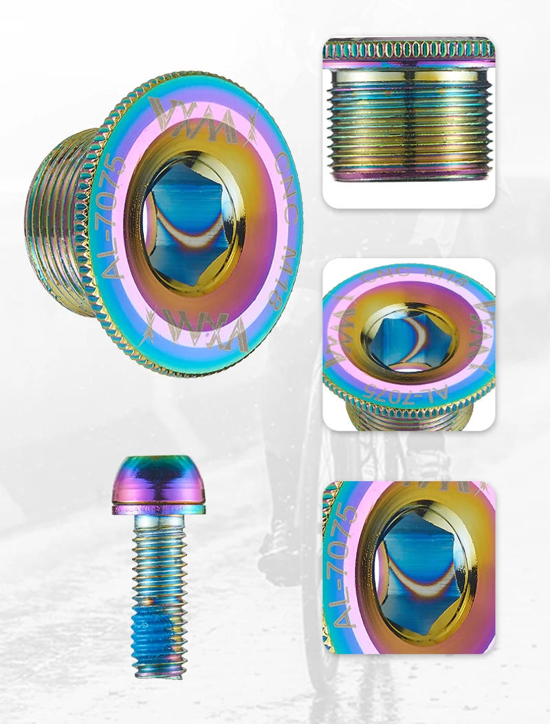 Description Picture 5 of itemVXM Crank Cover Screw Cap M18/M19/M20 MTB Crankset M20 Aluminum BMX Road Bike Arm Bolt Mountain Bike Accessories Parts