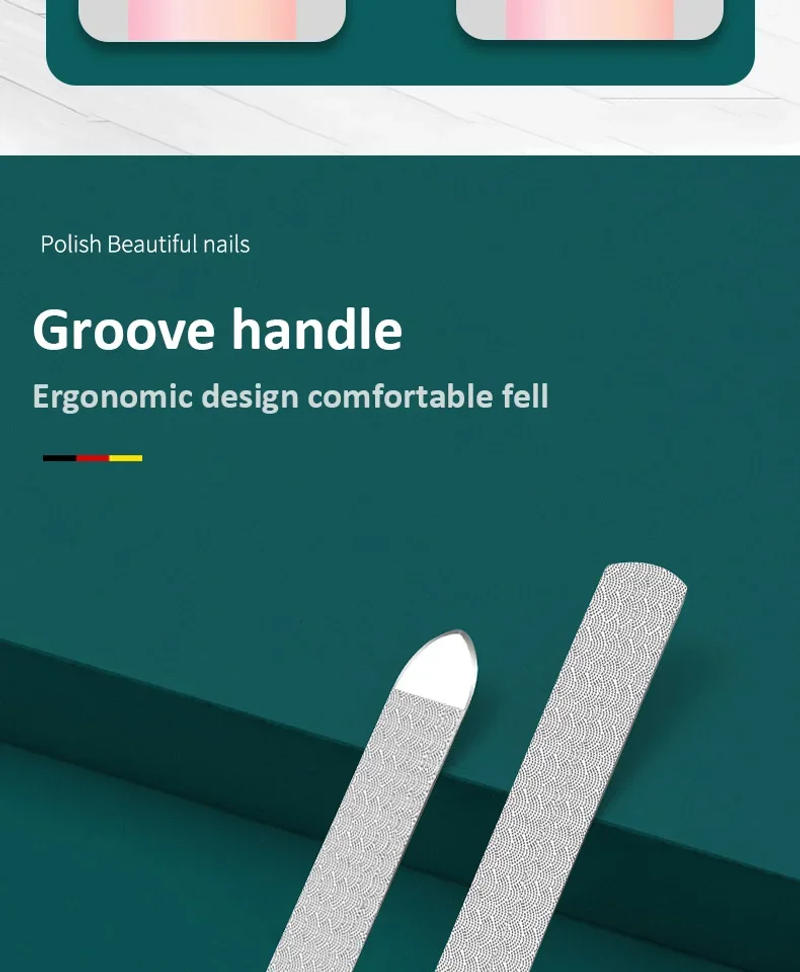 Description Picture 6 of itemOuriner High-Quality Double Sided Nail Files Stainless Steel Manicure Pedicure For Professional Finger Toe Nail Care Tools