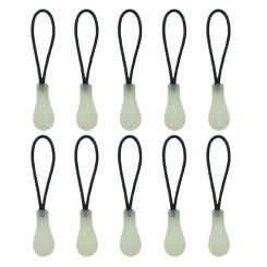 10PCS Luminous Zipper Pull Puller End Fit Rope Tag Fixer Zip Cord Tab Replacement Clip Broken Buckle Bag Suitcase Tent Backpack