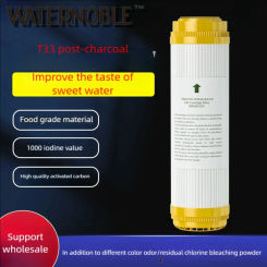Waternoble 10 Inch Coconut Shell Activated Carbon T33 Post Filter High Value Home Water Purifier Cartridge for Flat Mouth Design