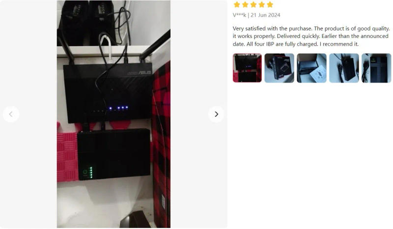 Description Picture 3 of itemDC Power Adapter Uninterruptible Power Supply 10400mAh 5V 9V 12V UPS Router Optical Cat Built-in Adapter Backup Power Supply EU