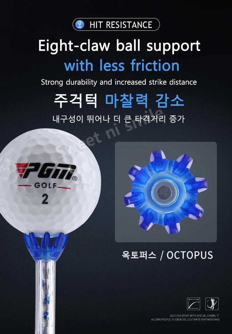 Description Picture 4 of itemPGM 1 PCs Golf Tee Adjustable Limit Aiming Assist Golf Ball Tees Nail Plastic Ball Tee Set Magnetic Tee 70mm QT002