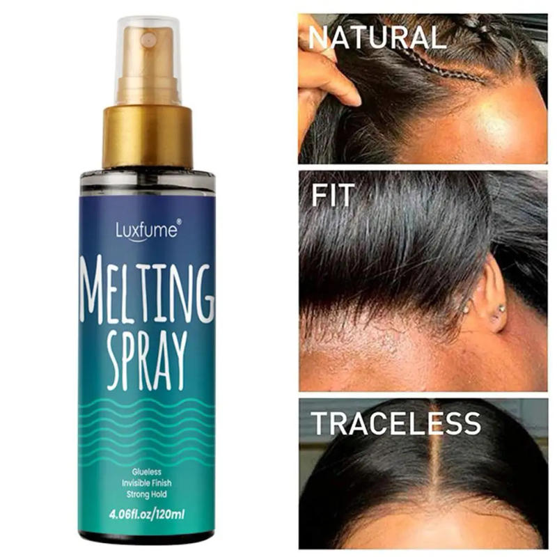 Description Picture 3 of item120ML Lace Melting Spray Mousse for Lace Wigs, Strong Hold and Finishing with Lace Tint Spray for Seamless Look