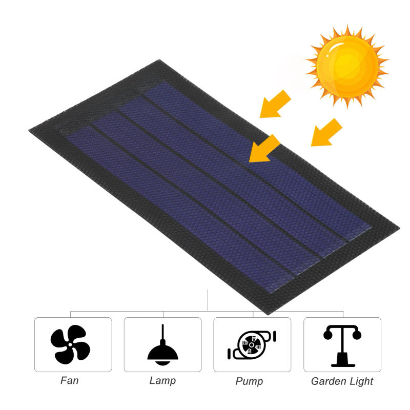 Description Picture 5 of item1W 6V Portable Flexible Solar Panel Small Amorphous Silicon Solar Cell Waterproof Camping Compatible for Light Fan Garden Pump