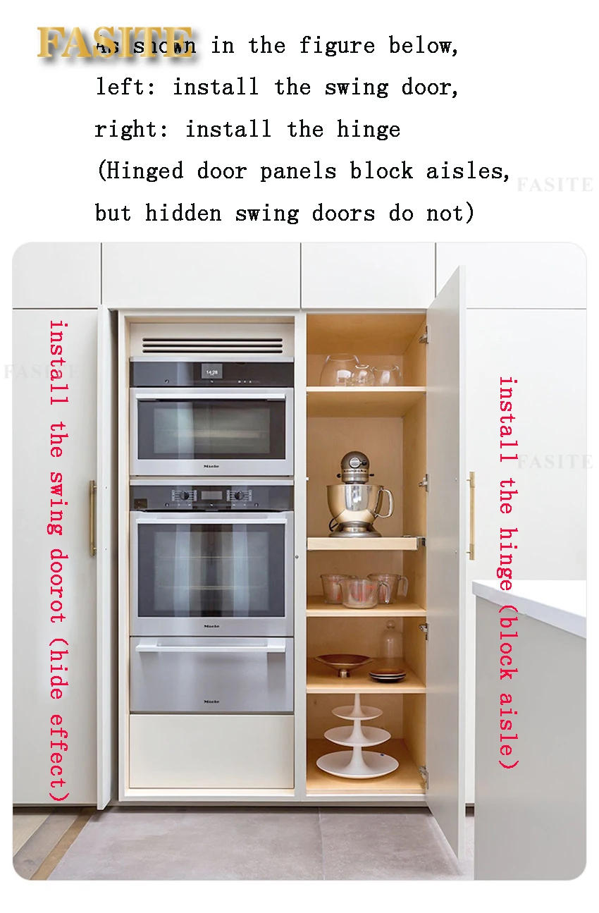 Description Picture 4 of itemCabinet Side Hidden Slide Rail Wardrobe Folding Telescopic Plug-in Storage Swing Door Rail Furniture Hardware Set