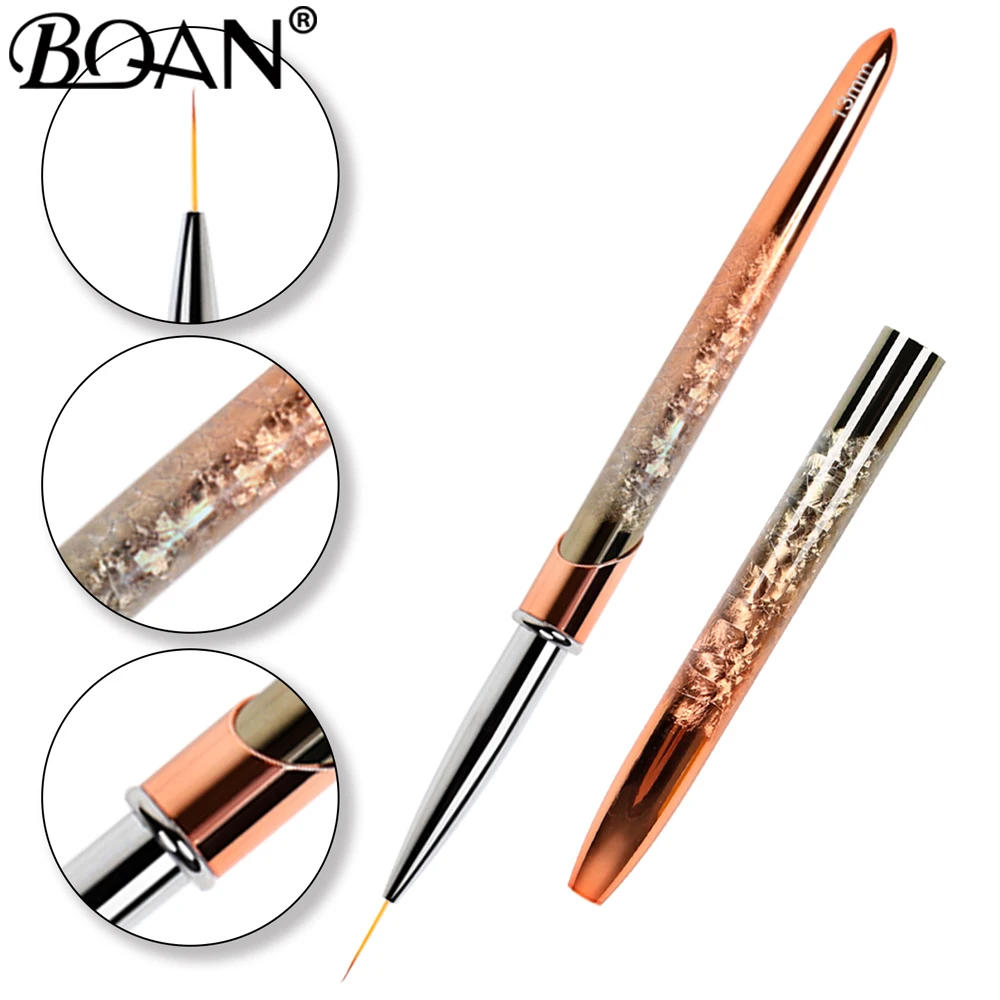 Description Picture 6 of itemBQAN Rose Gold Nail Art Brush Gradient Gel Nail Brush Line Painting Brushes Nails Crystal Acrylic Liner Drawing Pen