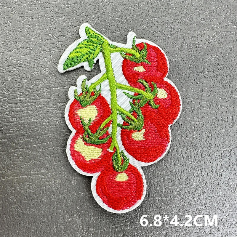 Description Picture 5 of itemCartoon Embroidered Patch Iron On Patches for Clothing Red Cherry Fruit Clothes Stickers Fabric Sewing Thermal Adhesive Applique