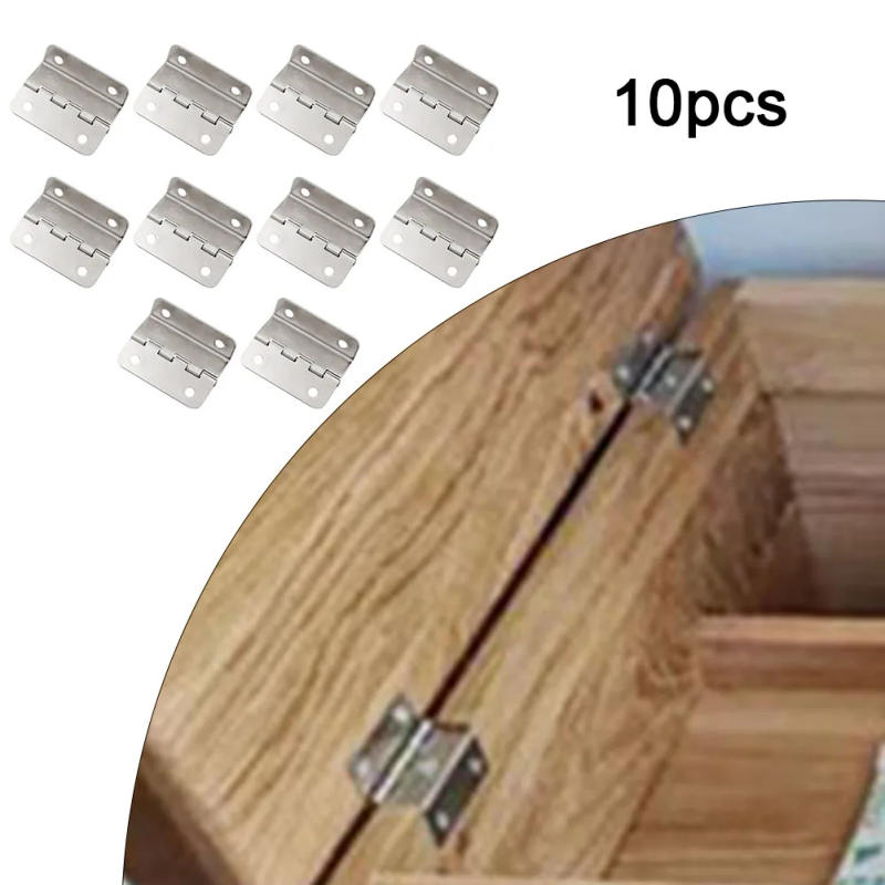 Description Picture 4 of item10pcs Wooden Box Hinges Tri-Fold Right Angle 4-Hole Hinge 24mm For Vintage Wooden Chests Doors Cabinets Furniture Hardware