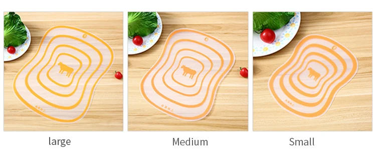 Description Picture 3 of itemKitchen Plastic Transparent Cutting Board Non-slip Vegetable Meat Cutting Board Flexible Chopping Block Kitchen Accessories
