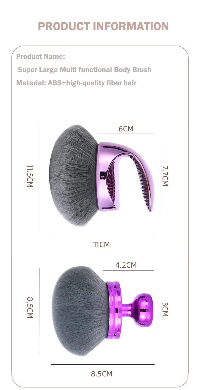 Description Picture 3 of itemHigh Quality Large Concealer Brush Kabuki Makeup Body Brush Cosmetic Tool Portable Big Semi-Circle Foundation Makeup Brushes