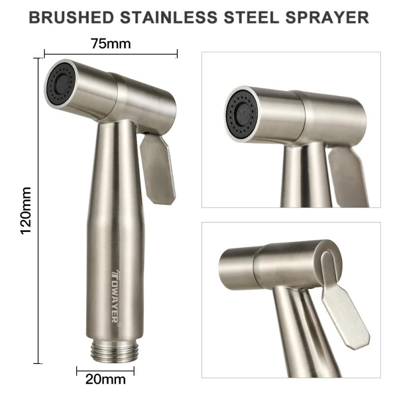 Description Picture 6 of itemSpray Household Bathroom Shower Head Portable Bidet Toilet Sprayer Stainless Steel Hand-held Bidet Faucet Cleaning Accessories