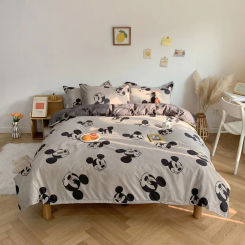 Iconic Brand Iconic Brand Bedding Set Kid Single Double King Size Flat Sheet Duvet Cover Pillowcase Bed Linens Bedclothes Home Textile