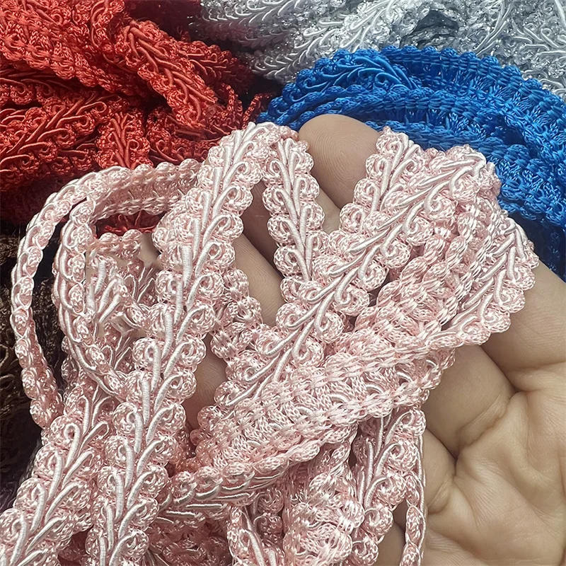 Description Picture 5 of item2/4yards 12mm Polyester Lace Trimming Ribbon Centipede Braided Curve Lace Sewing Clothes DIY Craft Wedding Accessories