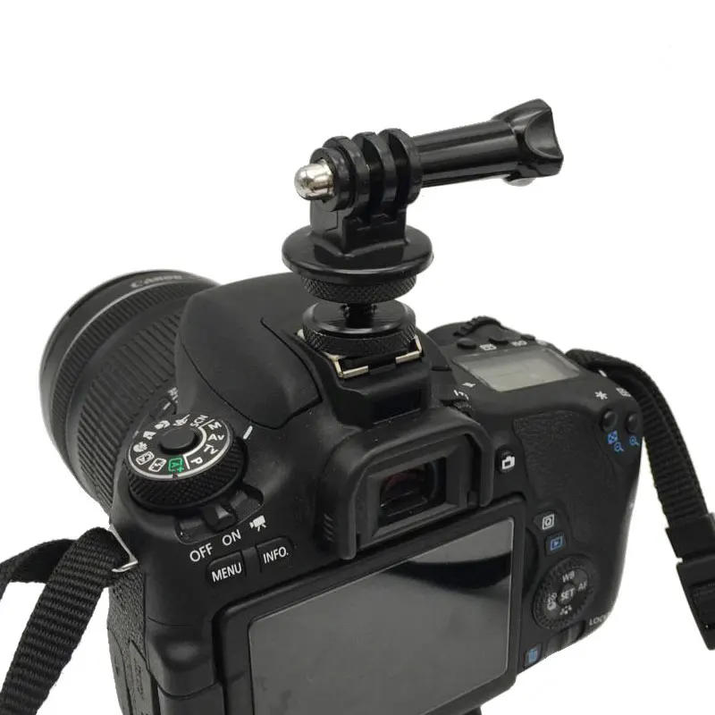 Description Picture 6 of itemFlash Hot Shoe DSLR Mount Adapter For GoPro HERO DJI SJCAM Xiaomi YI Action Camera for Canon Nikon Sony MI Camera Hotshoe