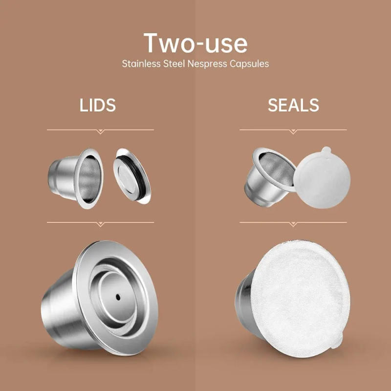 Description Picture 3 of itemStainless Steel Nespresso Refillable Coffee Capsule Tamper Reusable Coffee Pod Coffeeware Accessories For Barista Espresso Maker